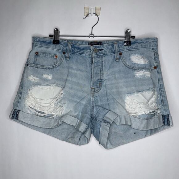 Abercrombie & Fitch Women’s Distressed Low Rise Boyfriend Short Size 29/8 - Picture 1 of 5